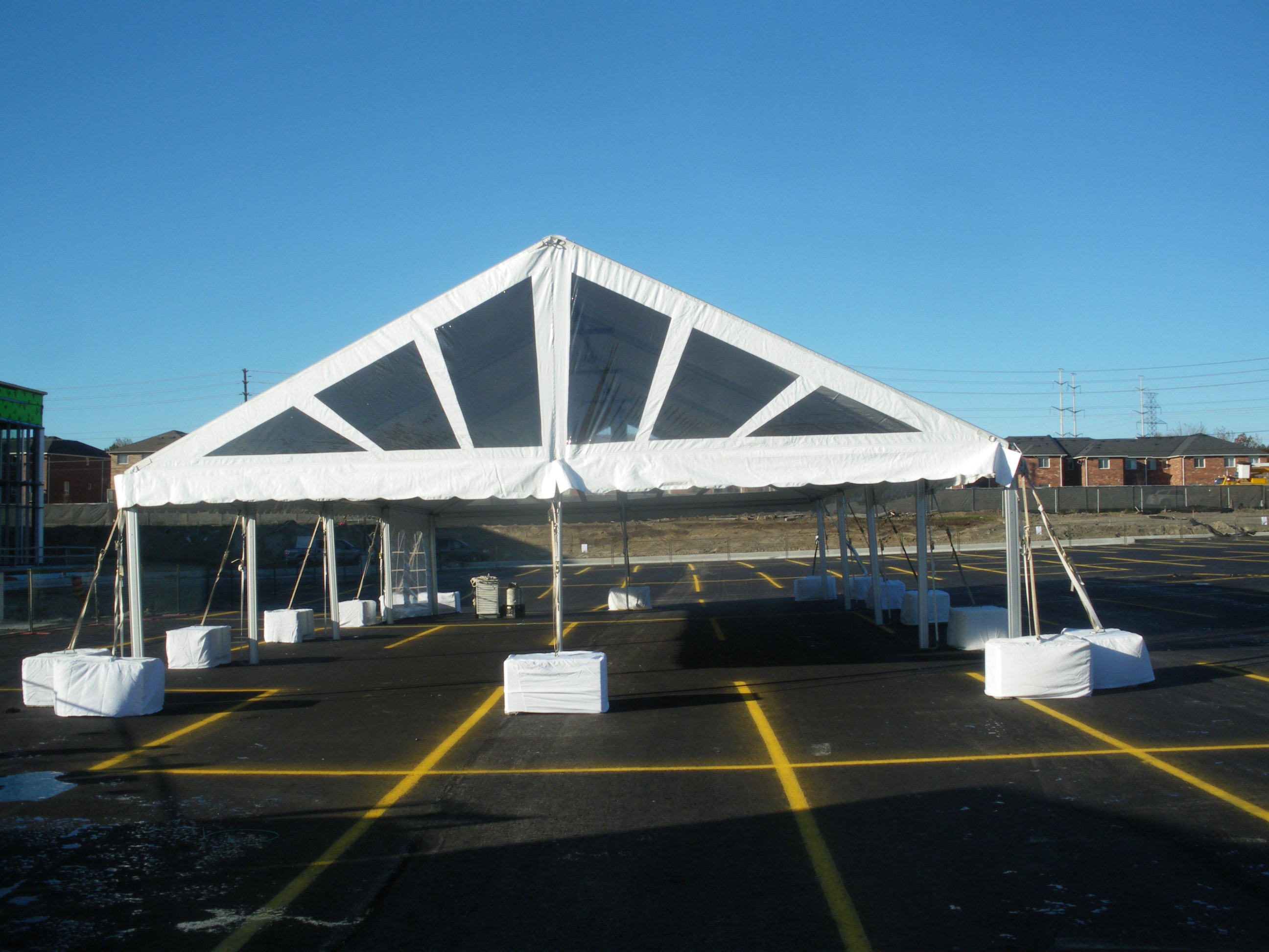 30X60 ULTIMATE FRAME TENT WHITE TOP (Up to 180 people just tables & chairs)