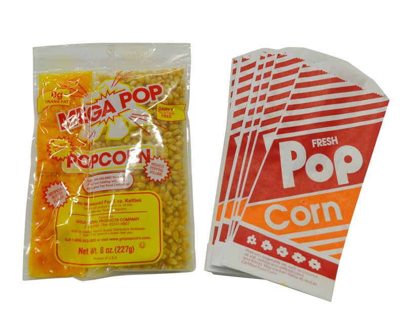 BAGS TO HOLD POPCORN SERVINGS (per 100)