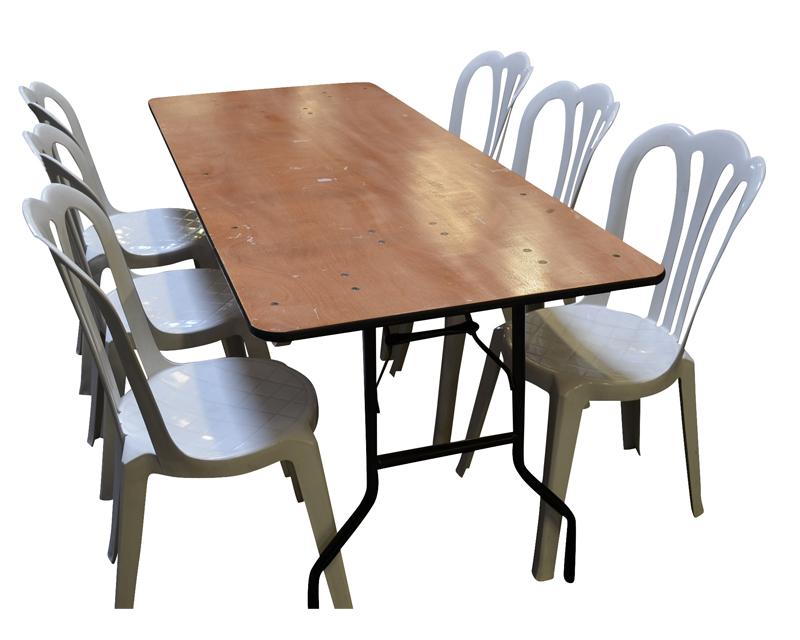 6' x 30" WIDE TABLE- SEATS 6