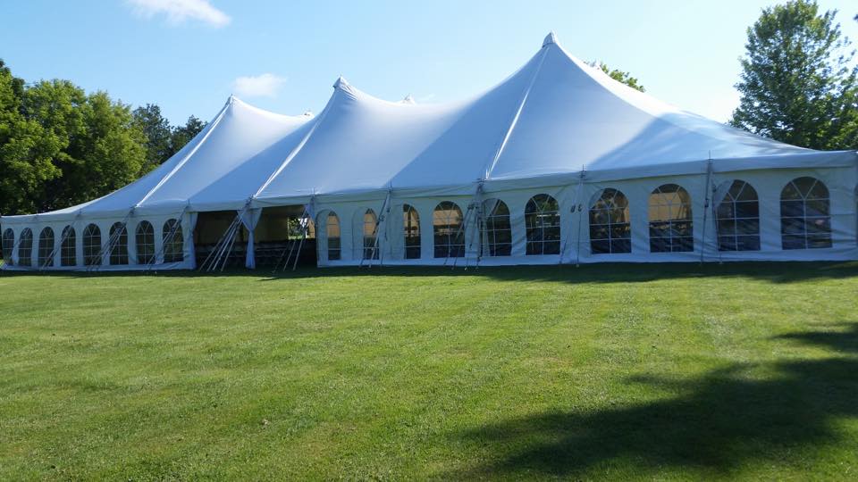 60 X 150 WHITE POLE TENT (For up to 900 people)