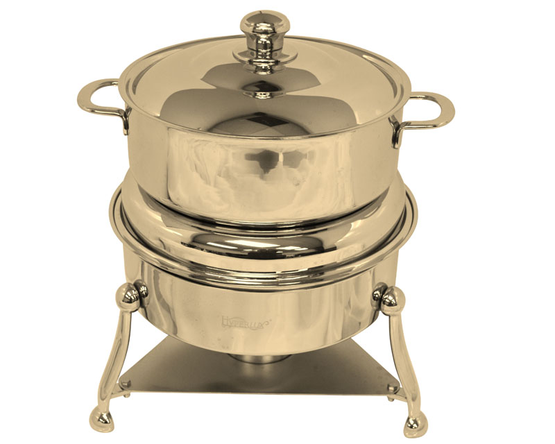 S/S SOUP TOURINE with STERNO 10.5  Quarts/ 9.9 L