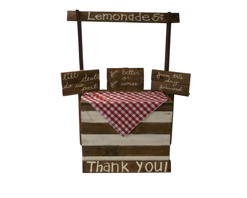 LEMONADE STAND - decor item for weddings, fundraisers, special events