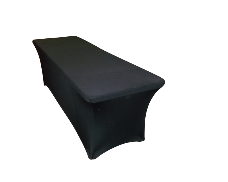 BLACK SPANDEX COVER FOR 8 FOOT TABLE