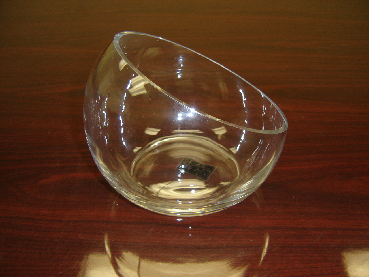 7" SLANTED GLASS BOWL *discontinued*