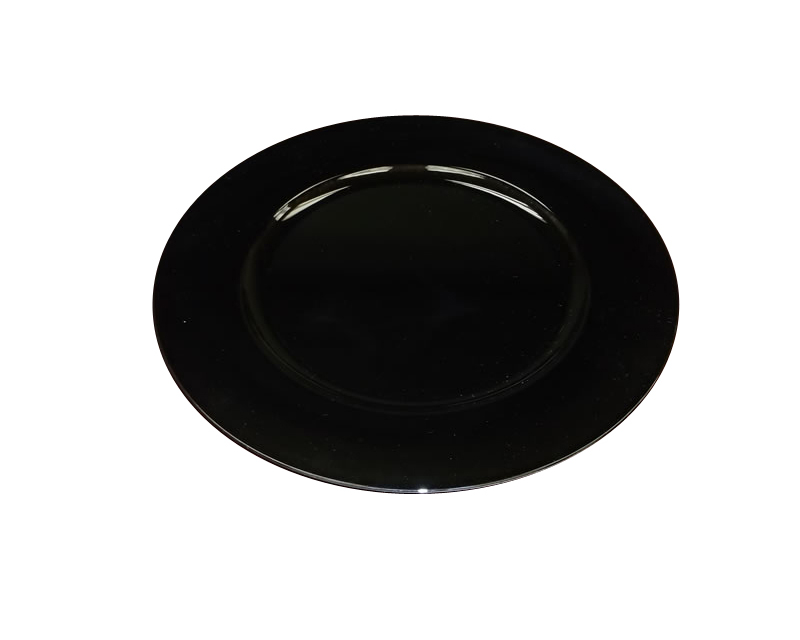 13" BLACK RESIN CHARGER