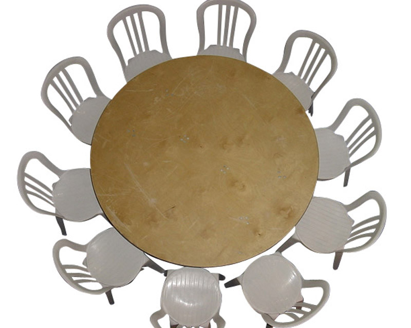 60 Inch Round Table - Seats 8 full sit down dinner and 10 buffet style seating