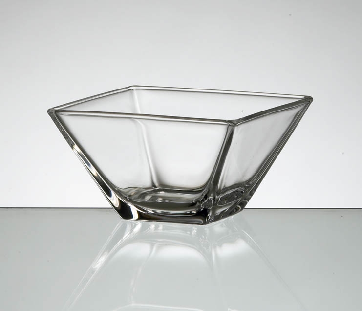 4" X 2" SQUARE GLASS BOWL