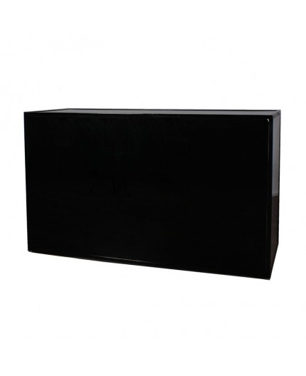 6 FOOT BLACK FRAME BAR WITH BLACK PLEXI