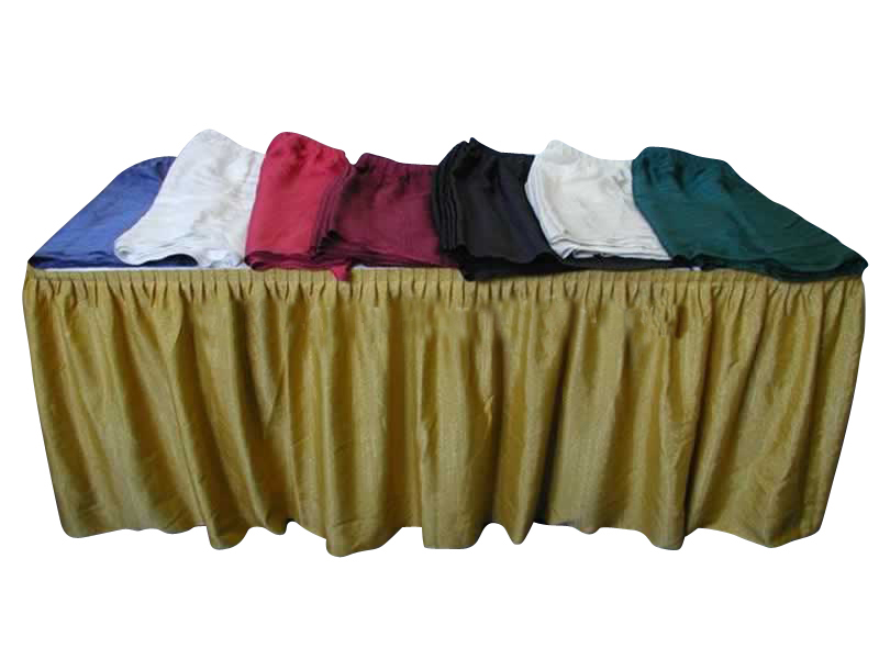 Platform Stage Skirting per foot in Black,Green,Gold,Burgundy,Red,Blue