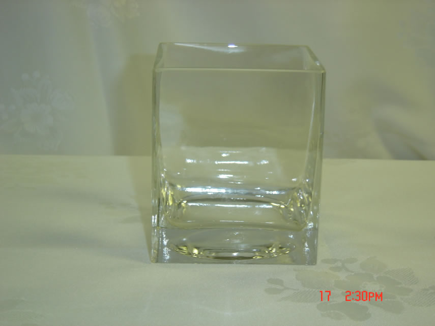 4" GLASS BUFFET CUBE