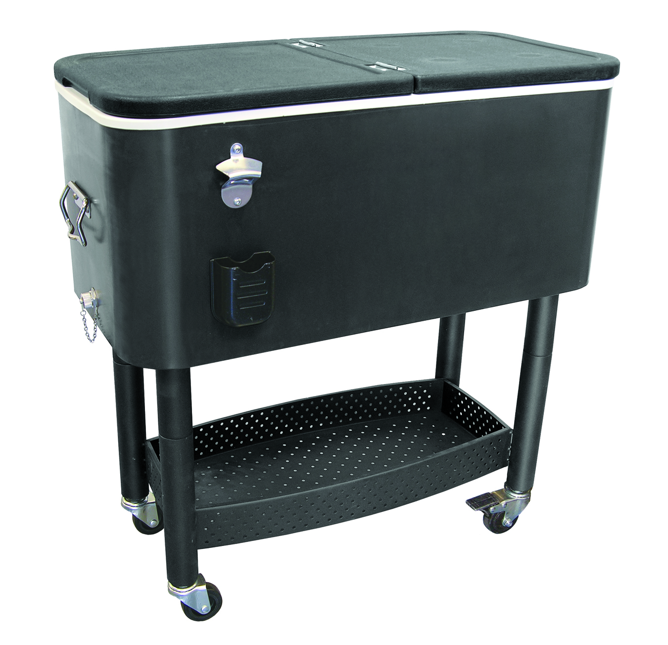 Cooler Cart on Wheels 65 quart., (31" L x 15" W x 32 "H) 