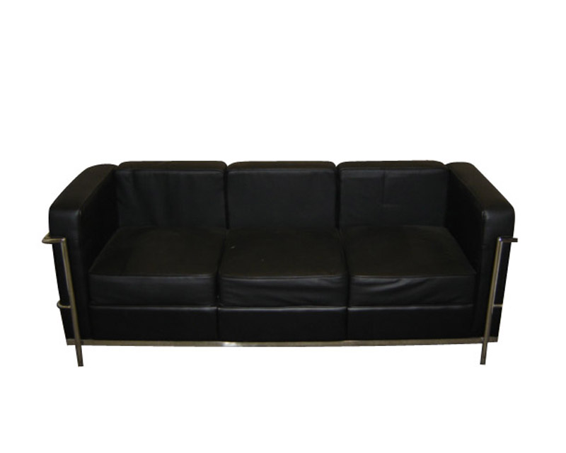 CORBUSIER BLACK 3 SEATER