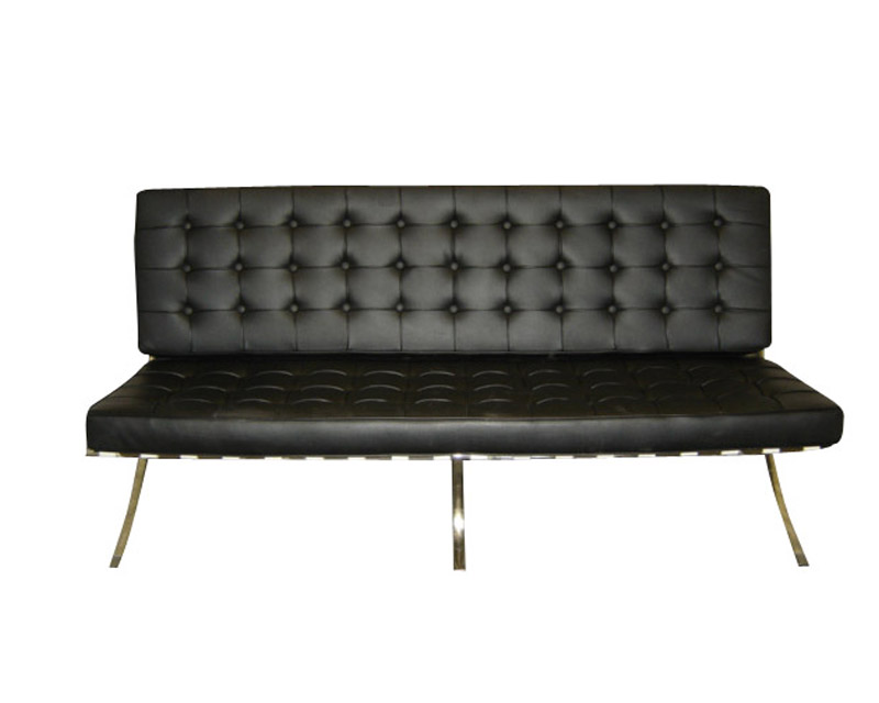 BLACK BARCELONA 3 SEATER