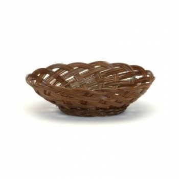 OVAL WICKER BREAD BASKET 12"L X 10"W X 4"H