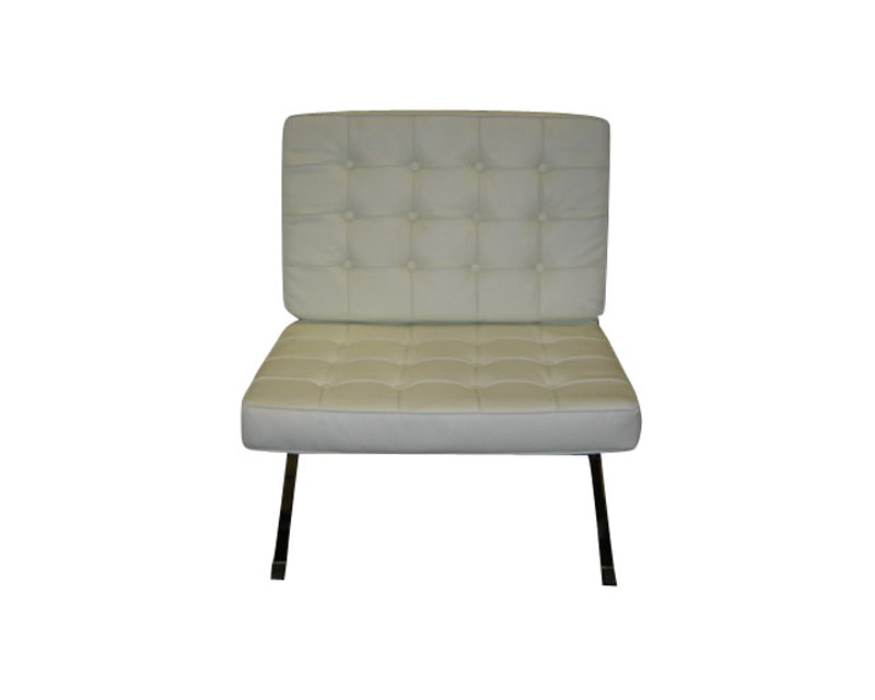 WHITE BARCELONA CHAIR