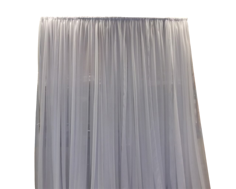 14' HIGH WHITE SHEER DRAPE PER FOOT