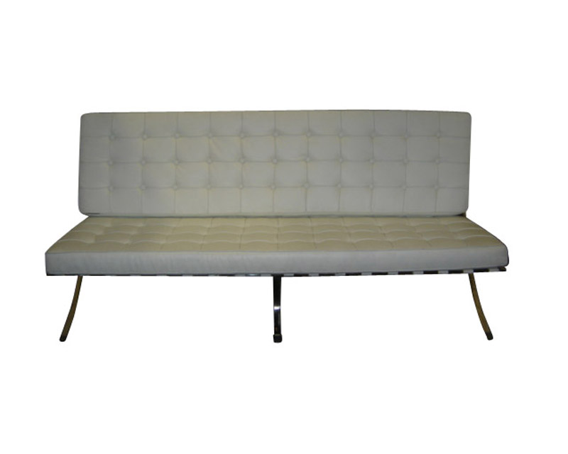 WHITE BARCELONA 3 SEATER