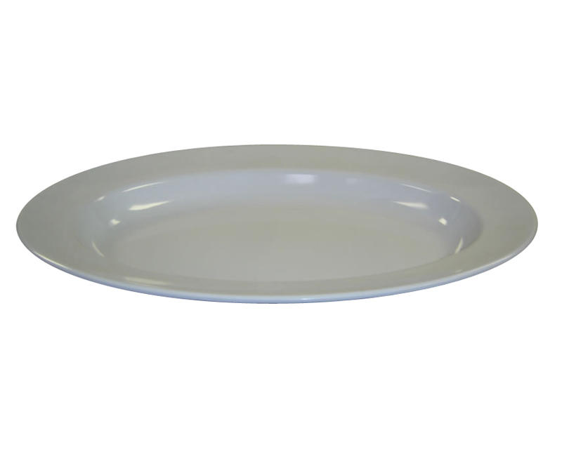 RESIN 17" OVAL WHITE PLATTER